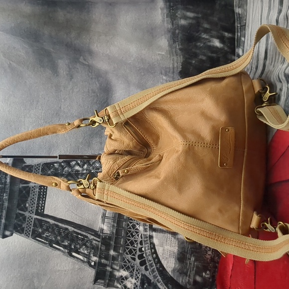 Lucky brand Tan Leather Drawstring Backpack main image 14